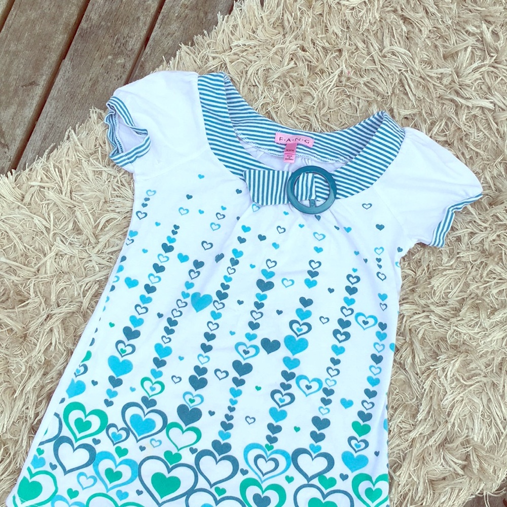 Short Sleeve Heart Filled glamorous Top✨